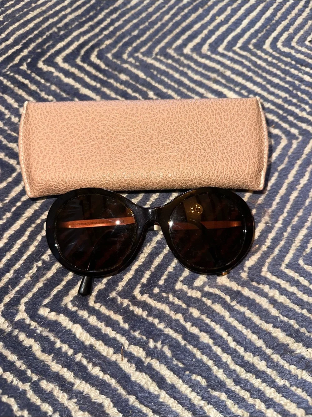 Giorgio Armani Round Sunglasses with Brown Lenses
